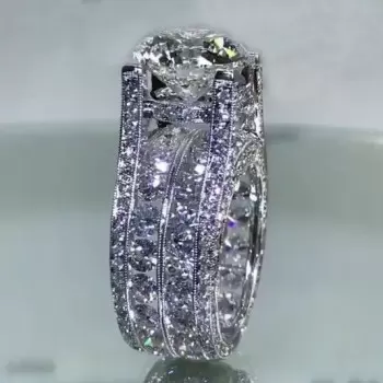 5.5ct Round Cut White Sapphire Engagement Ring