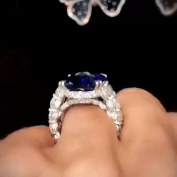 2.2ct Cushion Cut Sapphire Engagement Ring