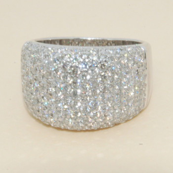 Round Cut White Sapphire Paved Bold Men's Ring