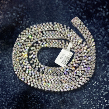 105ctw White Sapphire Four Row Statement Necklace