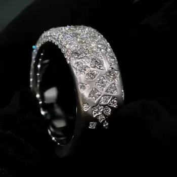 4ctw Round Cut Scattered Paved Men's Ring