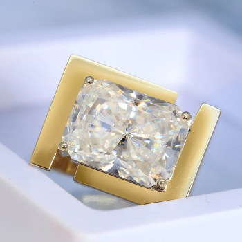 14ct Radiant Cut Bold Men's Cocktail Ring