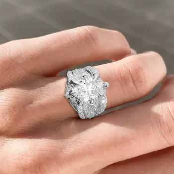 5.8ct Oval Cut Dragon Claw Inspired Men's Cocktail Ring