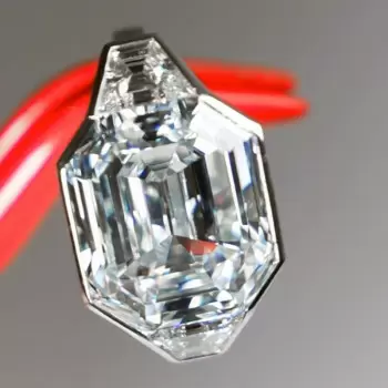 10ct Asscher Cut White Sapphire Men's Ring