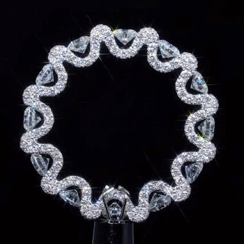 8ctw Round Cut Allover Paved Eternity Ring