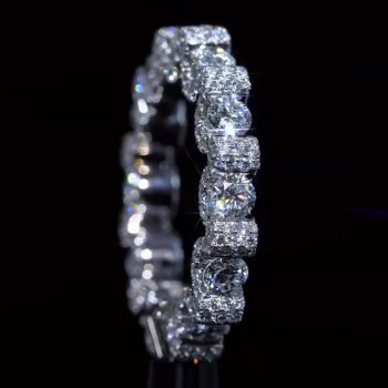 8ctw Round Cut Allover Paved Eternity Ring