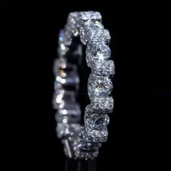 8ctw Round Cut Allover Paved Eternity Ring