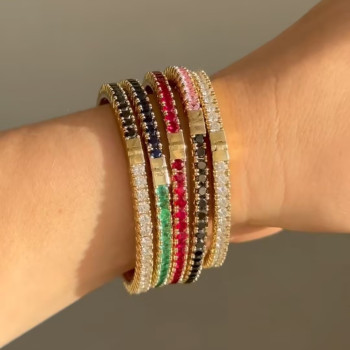 18ctw Candy Color Sapphire Stackable Bangle