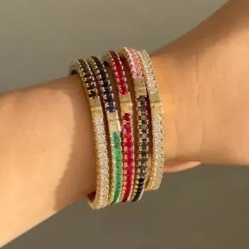 18ctw Candy Color Sapphire Stackable Bangle