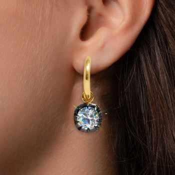 11ctw Cushion Cut Vintage Two Tone Drop Earrings