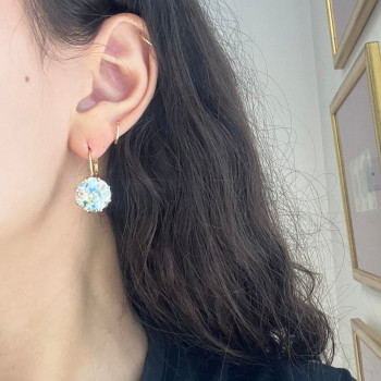16ctw Huge Round Cut Simple Vintage Drop Earrings