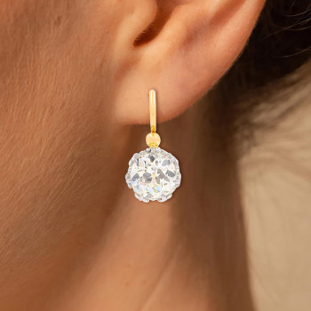 4ctw White Sapphire Vintage Drop Earrings