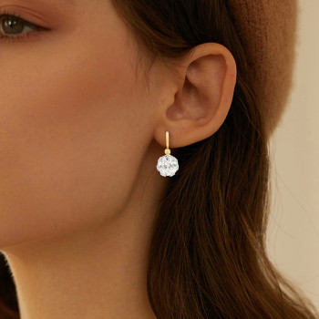 4ctw White Sapphire Vintage Drop Earrings