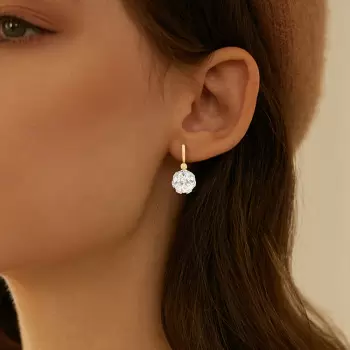4ctw White Sapphire Vintage Drop Earrings