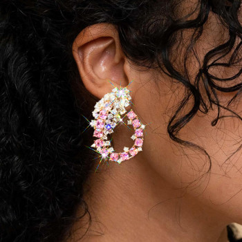 Nature Inspired 14ctw Pink Sapphire Statement Earrings