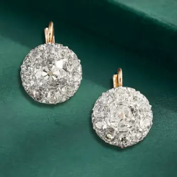 4ctw White Sapphire Vintage Drop Earrings