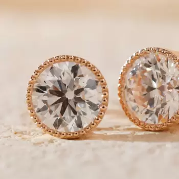 7.5ctw Round Cut Milgrain Vintage Stud Earrings