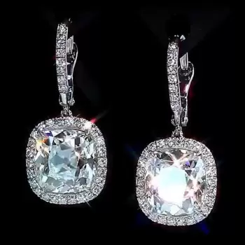 Handmade Royal Court Cushion Cut Earrings