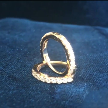 0.35ctw Hoop Circle Earrings in Rose Gold