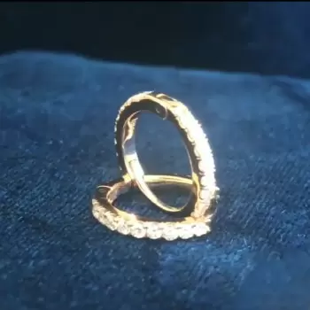 0.35ctw Hoop Circle Earrings in Rose Gold