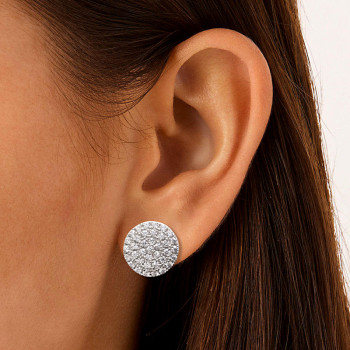 1.75ctw Round Cut Paved Stud Earrings