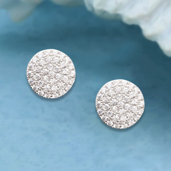1.75ctw Round Cut Paved Stud Earrings