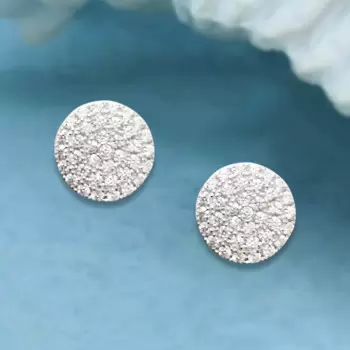 1.75ctw Round Cut Paved Stud Earrings