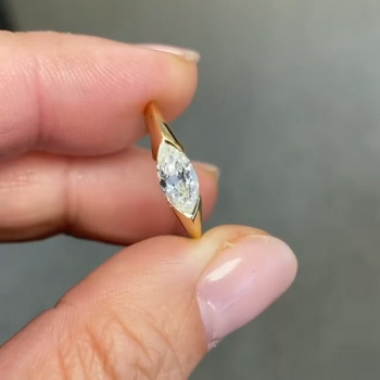 2ct Marquise Cut White Sapphire Engagement Ring