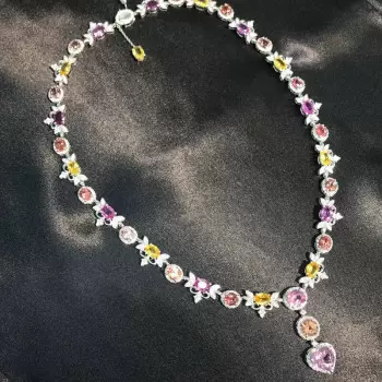 Muli-cut Colorful Gems Necklace