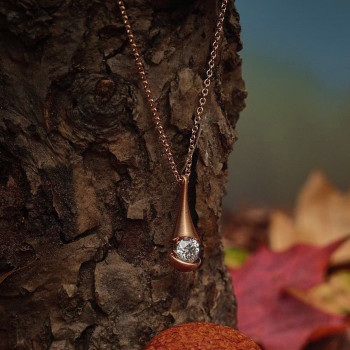 2ct Round Cut White Sapphire Tear Pendant Necklace