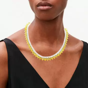 140ctw Pear Cut Yellow Sapphire Choker Necklace