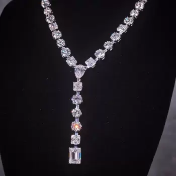120ctw Multi-cut White Sapphire Statement Necklace