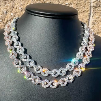 58ctw White Sapphire Infinity Statement Necklace