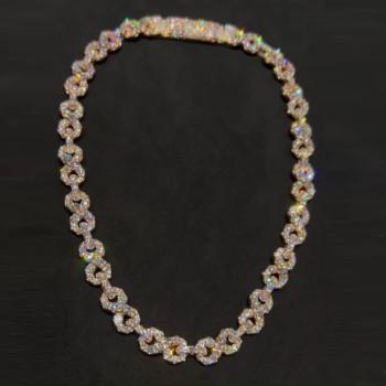 58ctw White Sapphire Infinity Statement Necklace