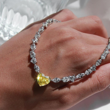 25ctw Multi-cut White Sapphire Tennis Necklace