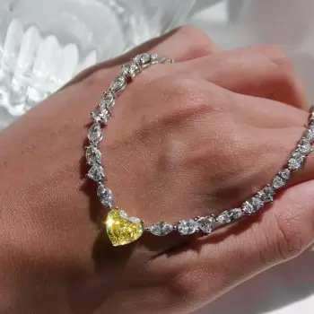 25ctw Multi-cut White Sapphire Tennis Necklace