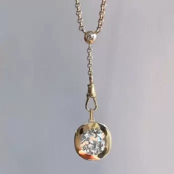 6.8ct Bezel Set Cushion-Shaped Pendant Necklace