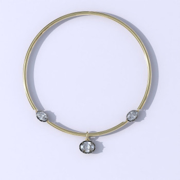 11ctw Oval Cut Vintage Pendant Torque Necklace