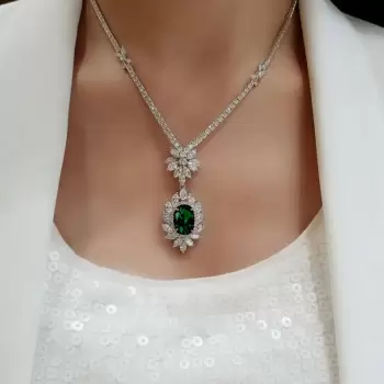 20ctw Oval Cut Ruby Halo Pendant Necklace
