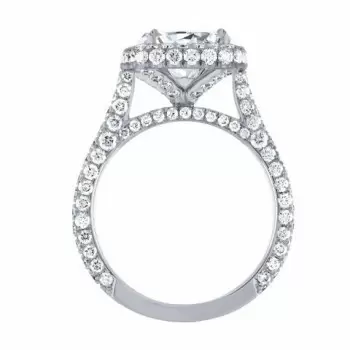4ct Radiant Cut White Sapphire Engagement Ring