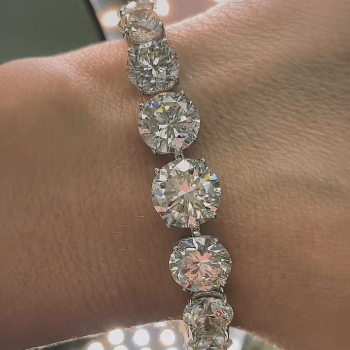 Round Cut Rivera Graduated Tennis Bracelet