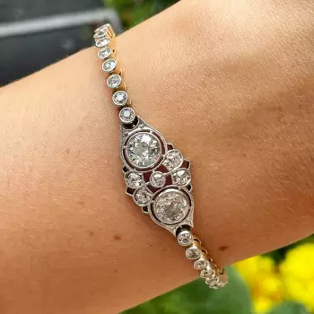9ctw Round Cut Milgrain Vintage Tennis Bracelet