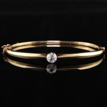 2ct Round Cut Knite Edge Vintage Bangle