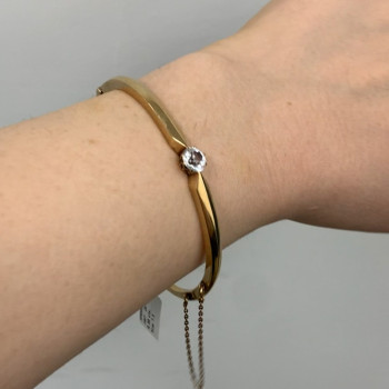 2ct Round Cut Knite Edge Vintage Bangle