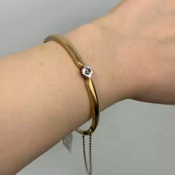 2ct Round Cut Knite Edge Vintage Bangle