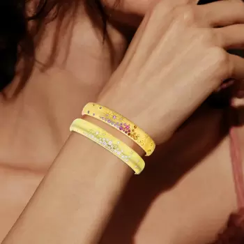 Flush Set Multicolor Sapphire Rainbow Starry Bangle
