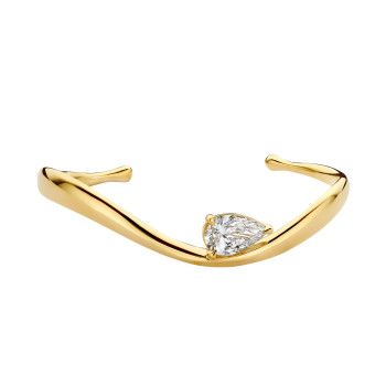 3ct Pear Cut White Sapphire Modern Simple Bangle