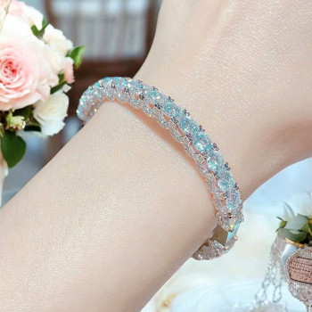 50ctw Round Cut Side-Paved Classic Bangle