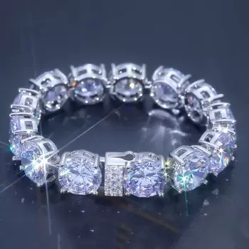 80ctw 14MM Huge Round Cut Classic Tennis Bracelet