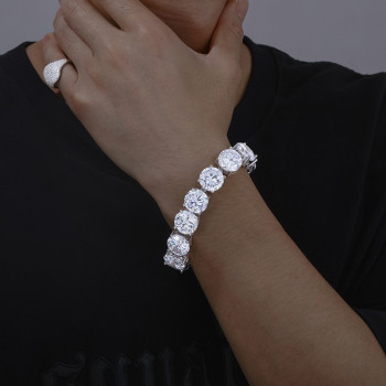 80ctw 14MM Huge Round Cut Classic Tennis Bracelet